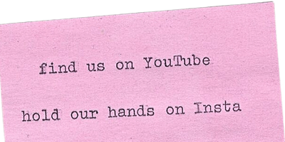 find us on YouTube hold our hands on Insta
